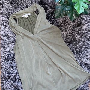 Green Envelope Sleeveless Blouse